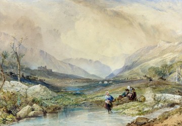  Bough Arte - Paisaje del valle escocés Samuel Bough